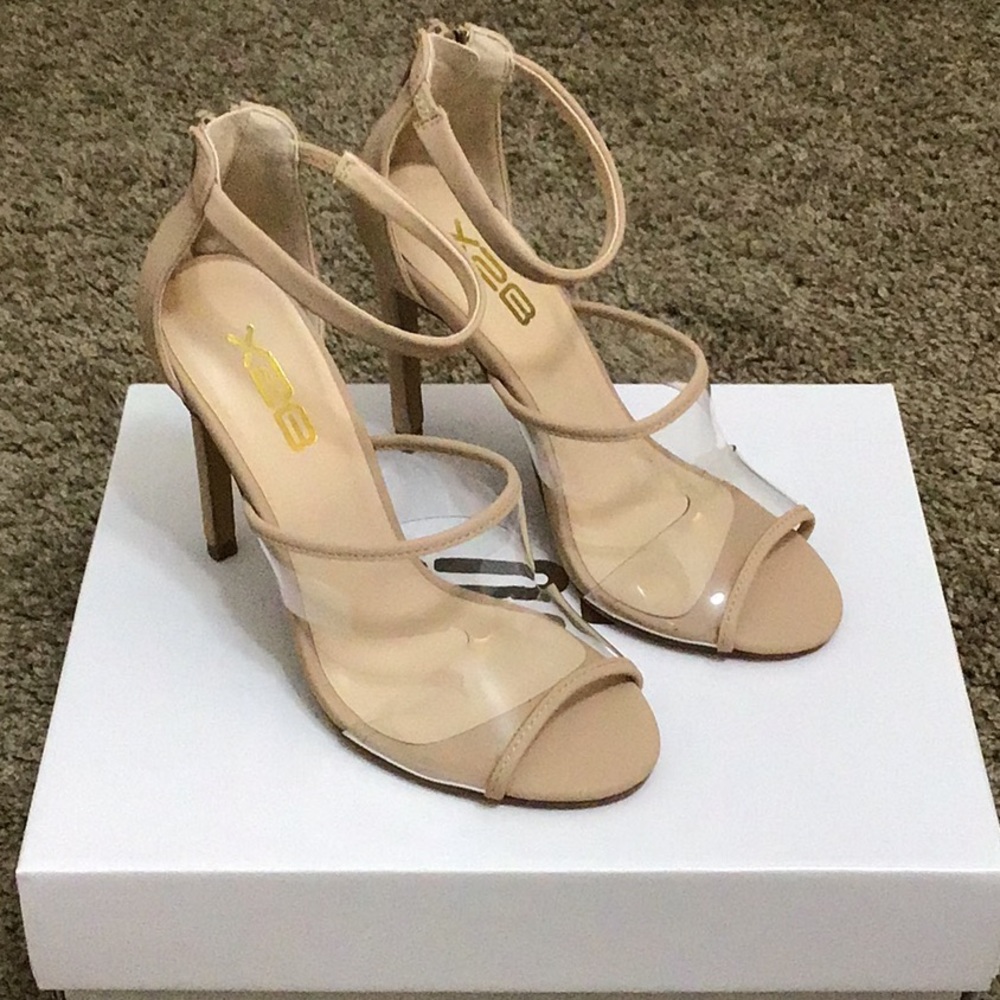Nude & Clear High Heel Stiletto